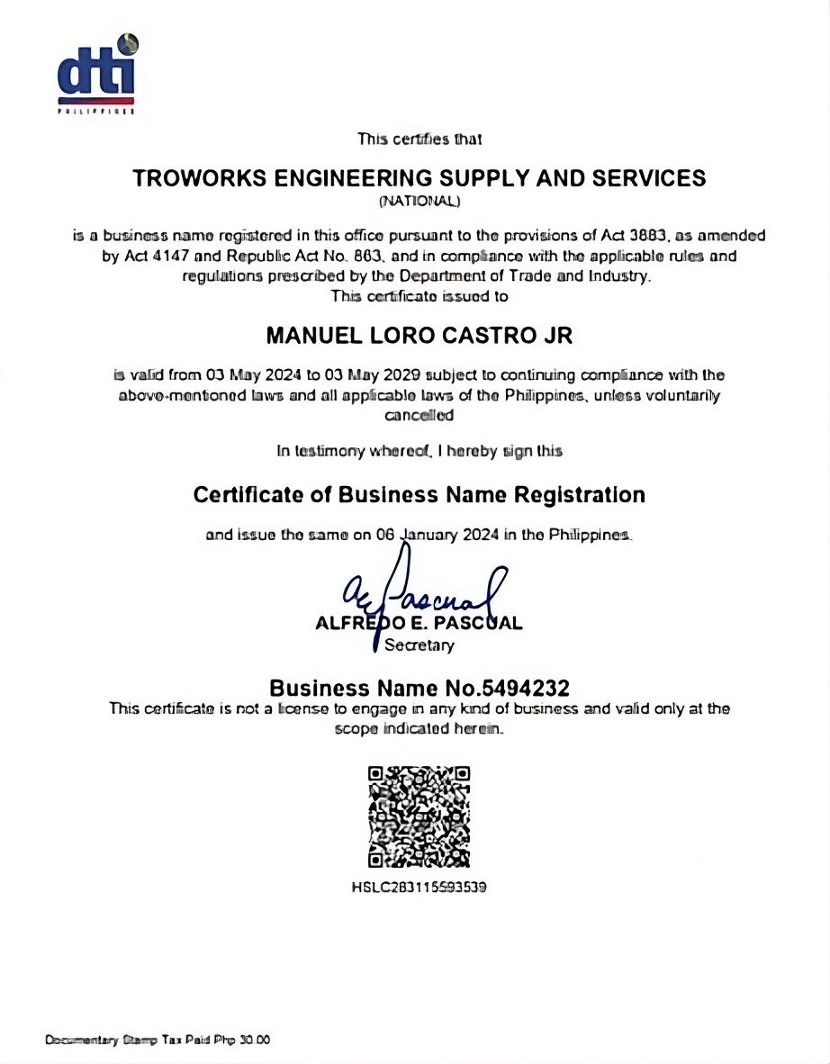 ISO Certificate